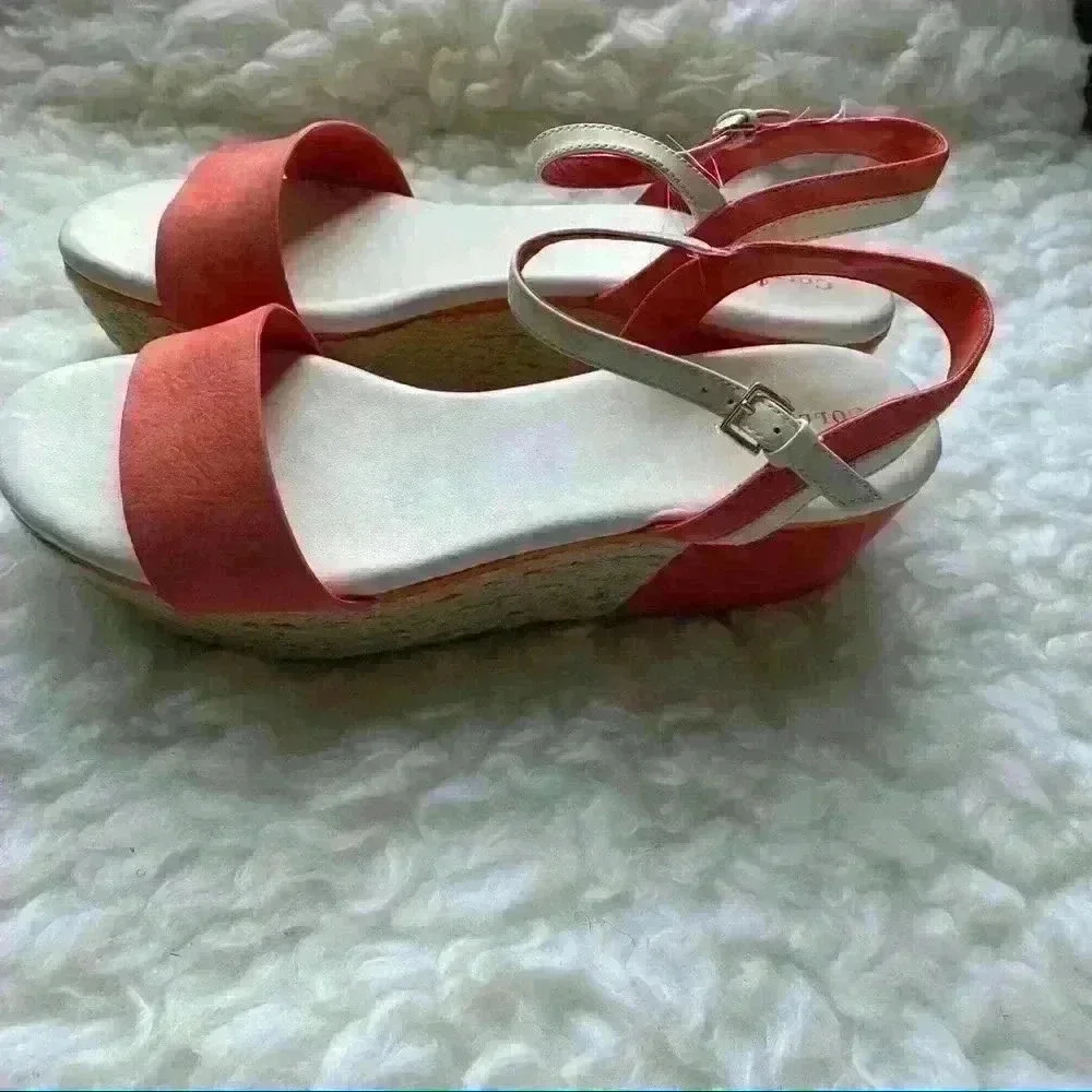 Cole Haan Orange Arden Nubuck Espadrille Wedge
